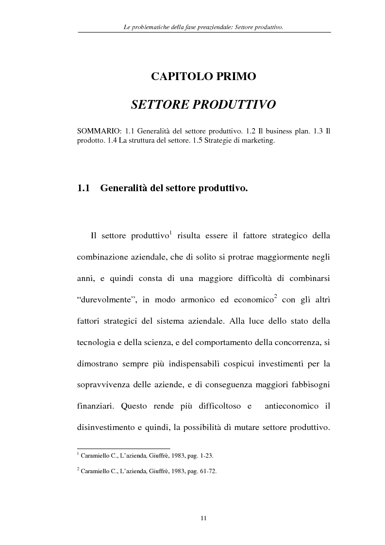 Anteprima della tesi: Le problematiche della fase pre-aziendale, Pagina 8