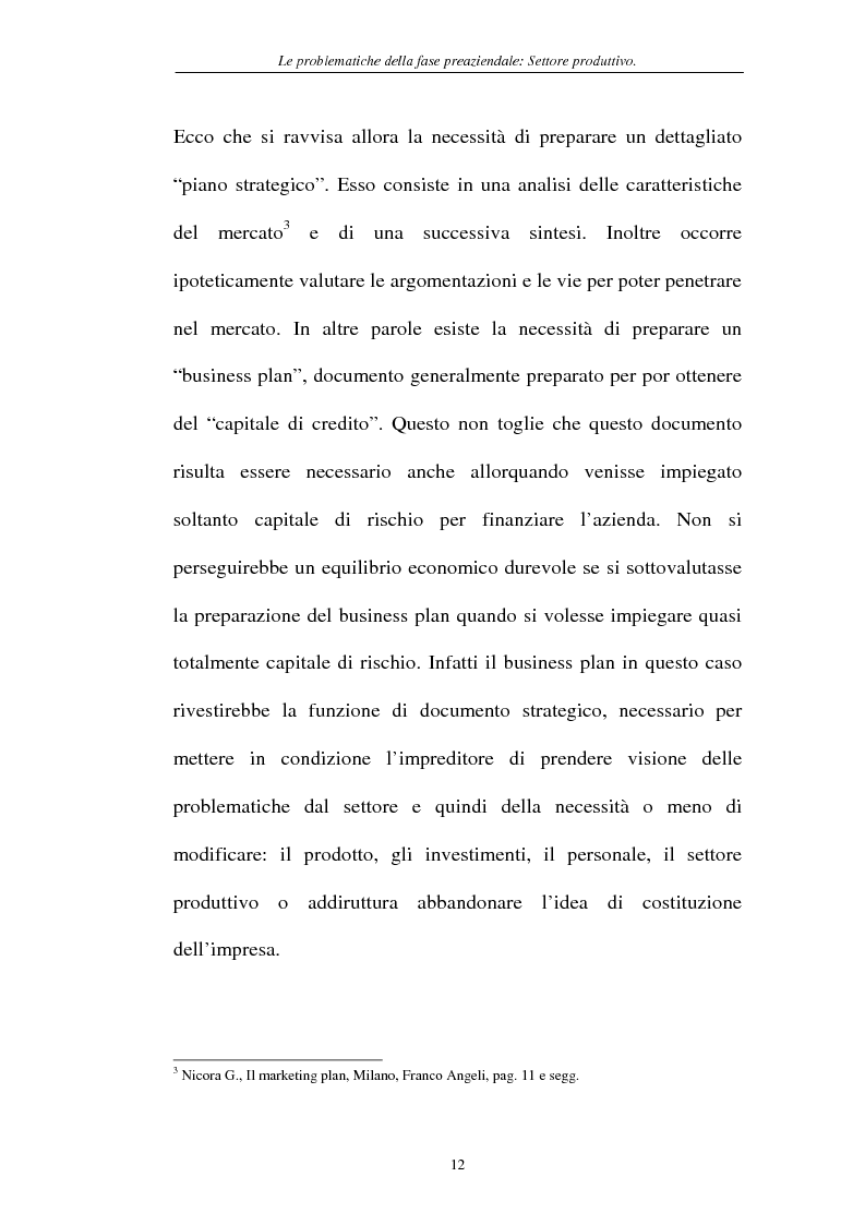 Anteprima della tesi: Le problematiche della fase pre-aziendale, Pagina 9