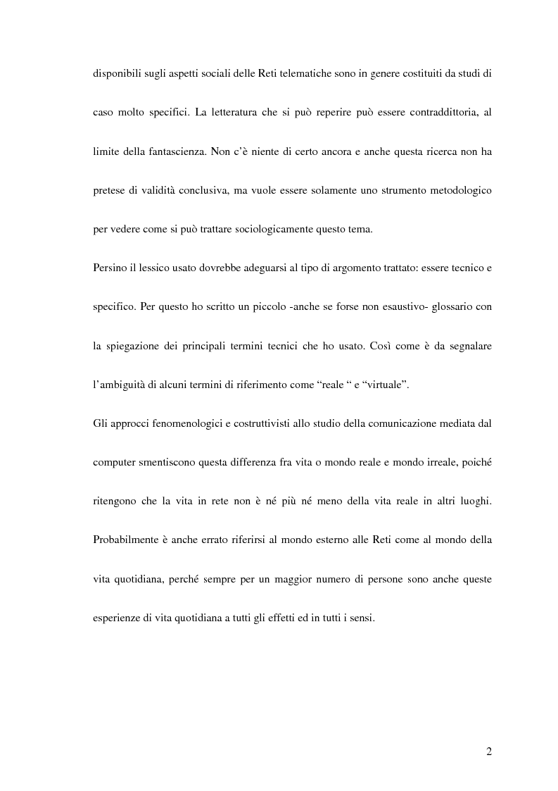 Anteprima della tesi: La comunicazione interpersonale sulle chat, Pagina 2