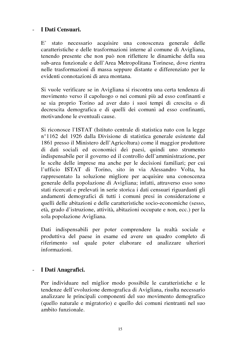 Anteprima della tesi: Il Piano Regolatore Generale di Avigliana (To). Esame della sua formazione, Pagina 2