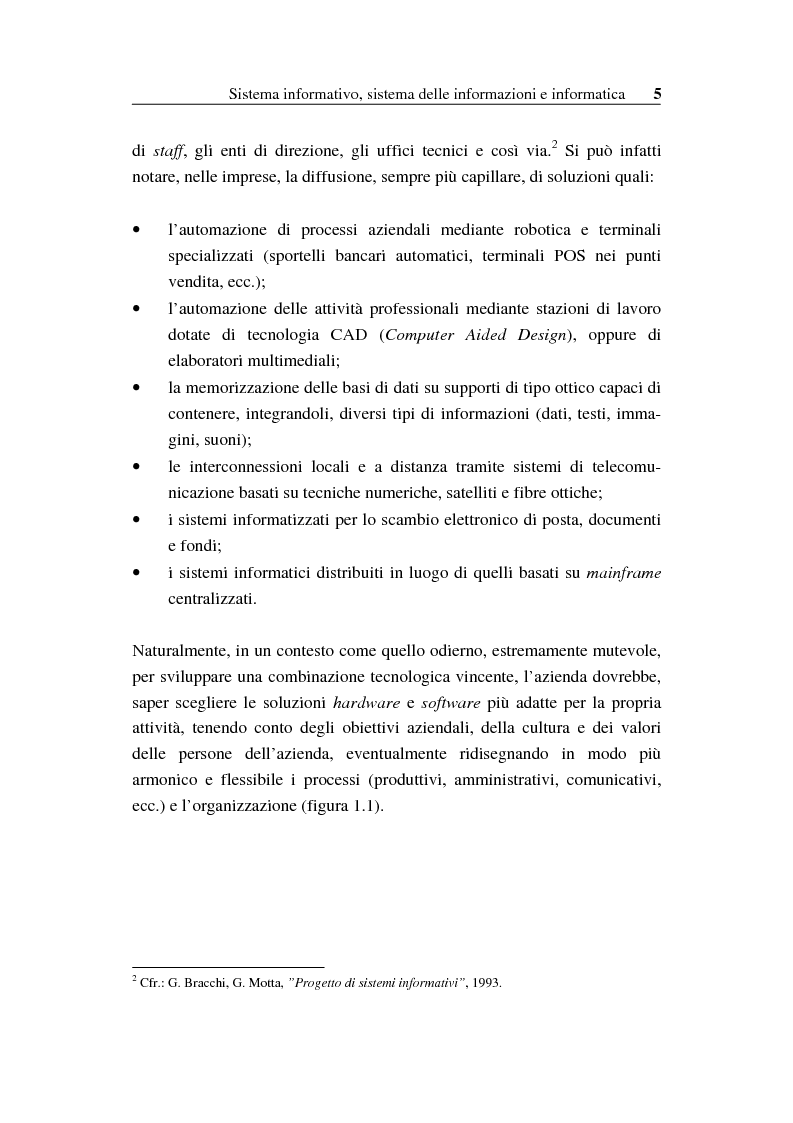 Anteprima della tesi: Il sistema informativo bancario: efficienza, efficacia e analisi delle prestazioni, Pagina 4