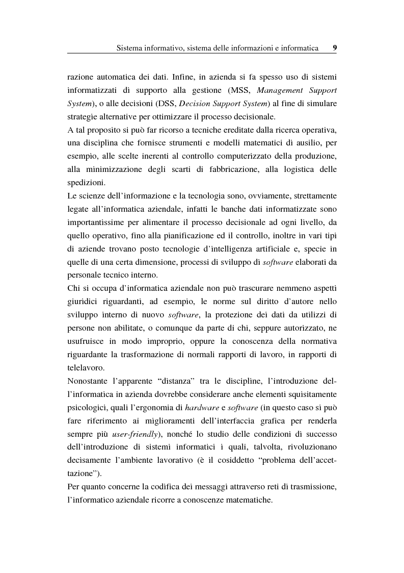 Anteprima della tesi: Il sistema informativo bancario: efficienza, efficacia e analisi delle prestazioni, Pagina 8