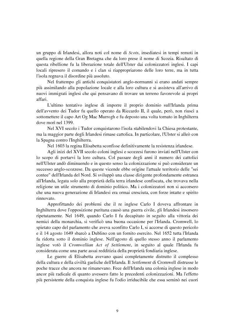 Anteprima della tesi: La questione irlandese sui quotidiani inglesi degli ultimi vent'anni, Pagina 5