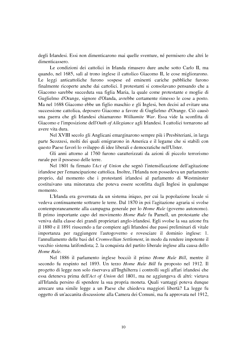 Anteprima della tesi: La questione irlandese sui quotidiani inglesi degli ultimi vent'anni, Pagina 6