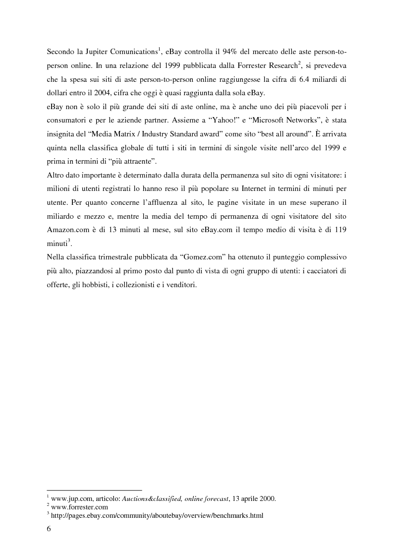 Anteprima della tesi: Profitti e Internet: il caso eBay, Pagina 5