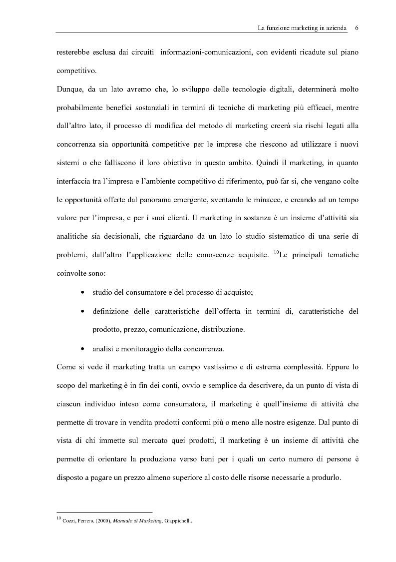 Anteprima della tesi: Evoluzione della funzione marketing tra new e old economy, con particolari riferimenti alle nuove tecnologie informatiche, Pagina 10