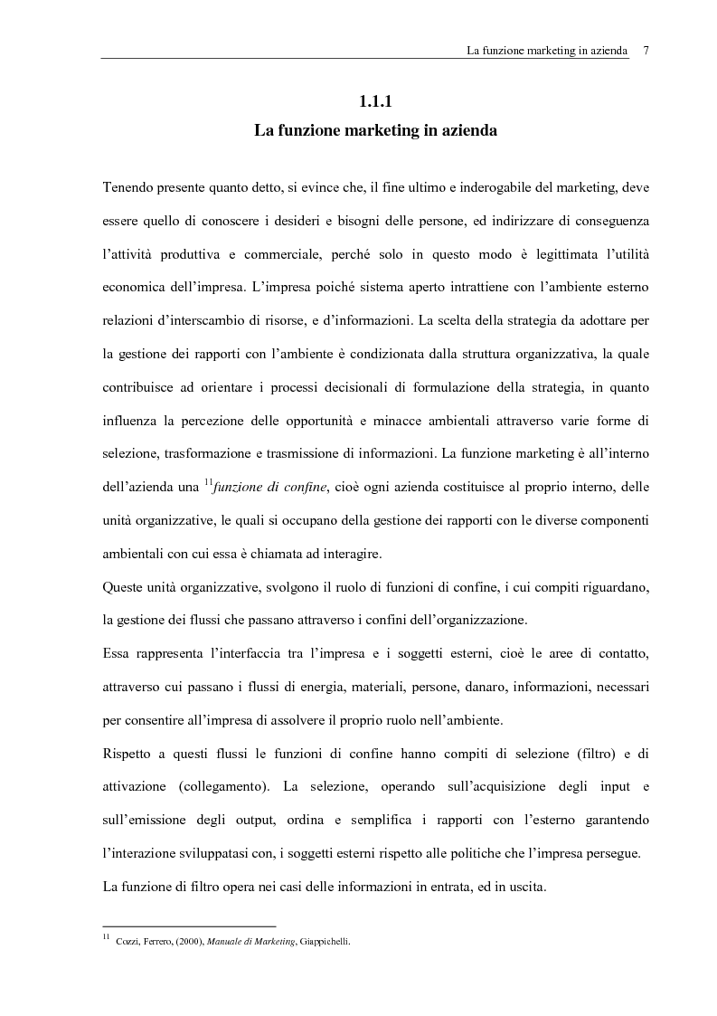 Anteprima della tesi: Evoluzione della funzione marketing tra new e old economy, con particolari riferimenti alle nuove tecnologie informatiche, Pagina 11