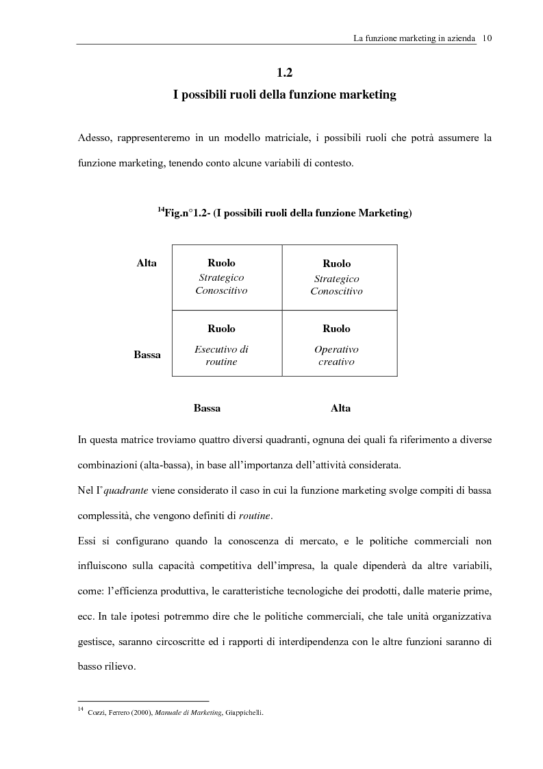 Anteprima della tesi: Evoluzione della funzione marketing tra new e old economy, con particolari riferimenti alle nuove tecnologie informatiche, Pagina 14