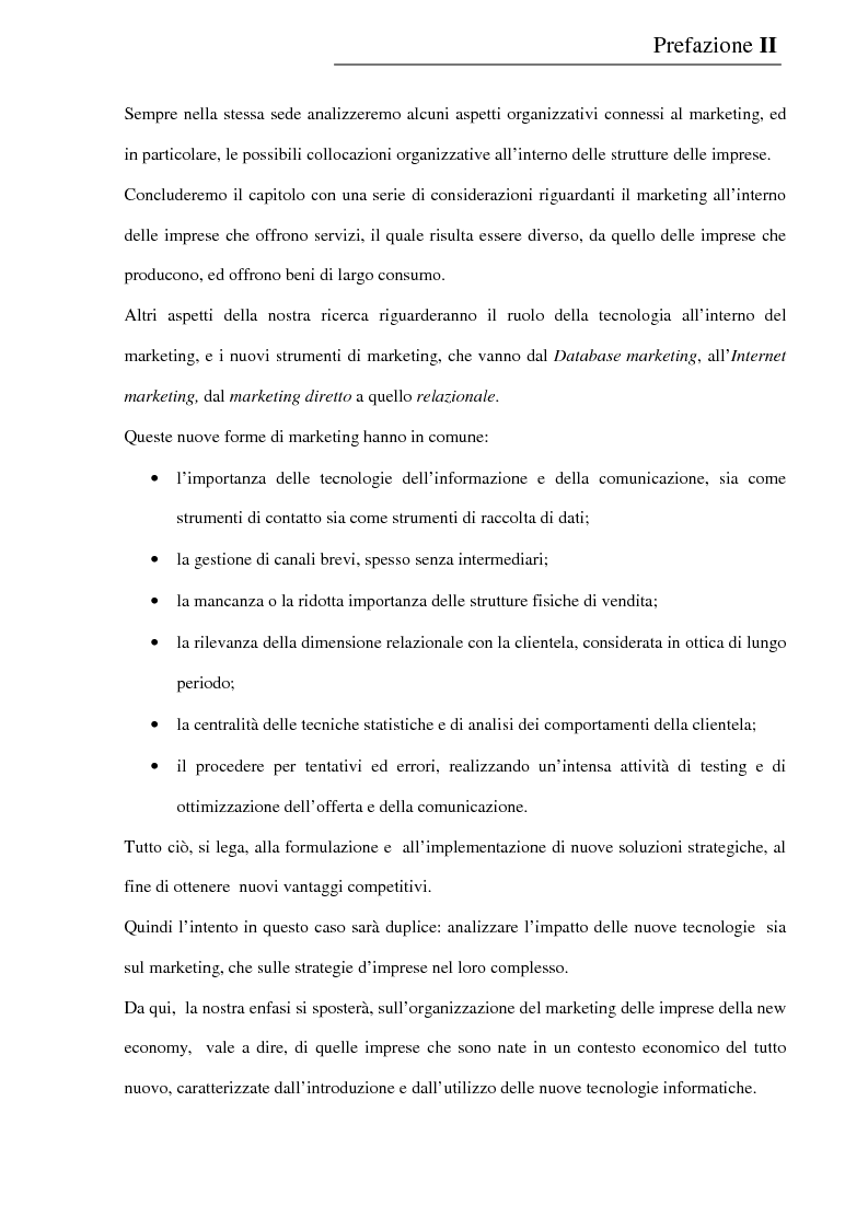 Anteprima della tesi: Evoluzione della funzione marketing tra new e old economy, con particolari riferimenti alle nuove tecnologie informatiche, Pagina 2