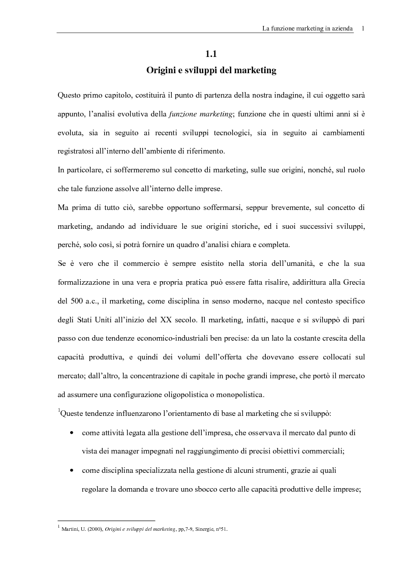 Anteprima della tesi: Evoluzione della funzione marketing tra new e old economy, con particolari riferimenti alle nuove tecnologie informatiche, Pagina 5