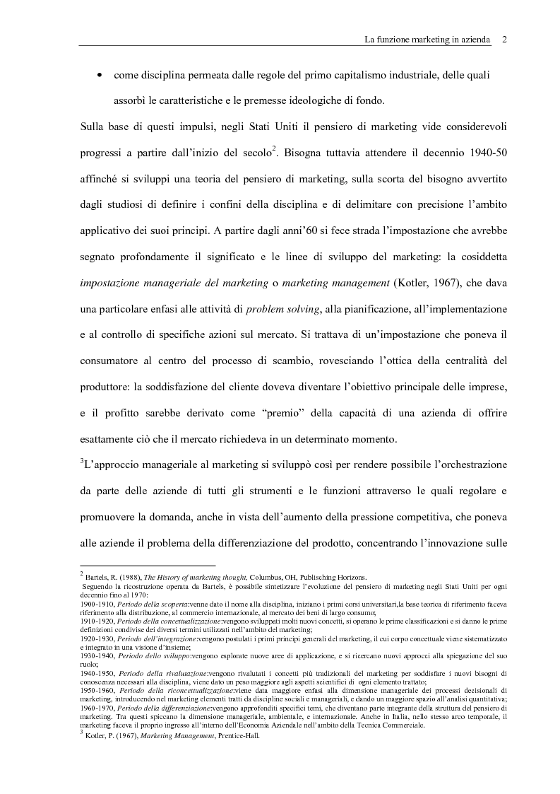 Anteprima della tesi: Evoluzione della funzione marketing tra new e old economy, con particolari riferimenti alle nuove tecnologie informatiche, Pagina 6