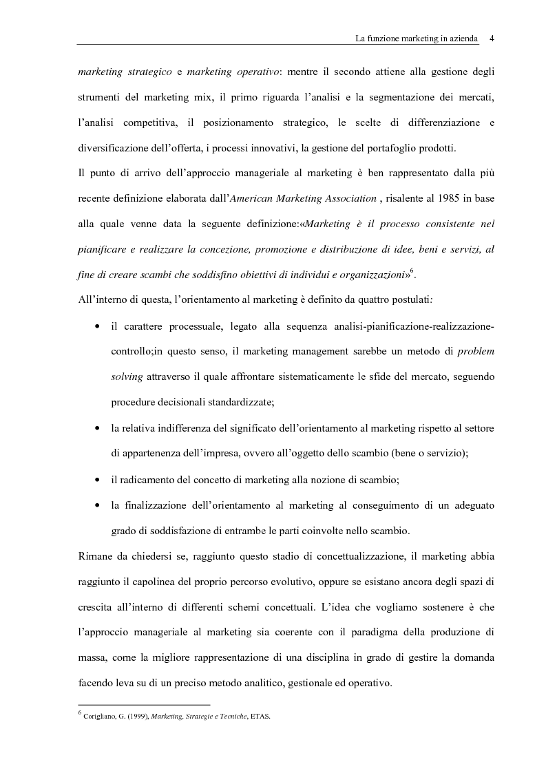Anteprima della tesi: Evoluzione della funzione marketing tra new e old economy, con particolari riferimenti alle nuove tecnologie informatiche, Pagina 8