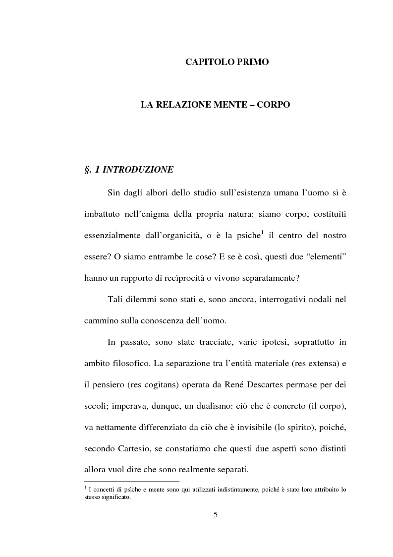Anteprima della tesi: La dinamica mente-corpo in gravidanza. Un'indagine empirica su un gruppo di gestanti attraverso il test di Rorschach, Pagina 5