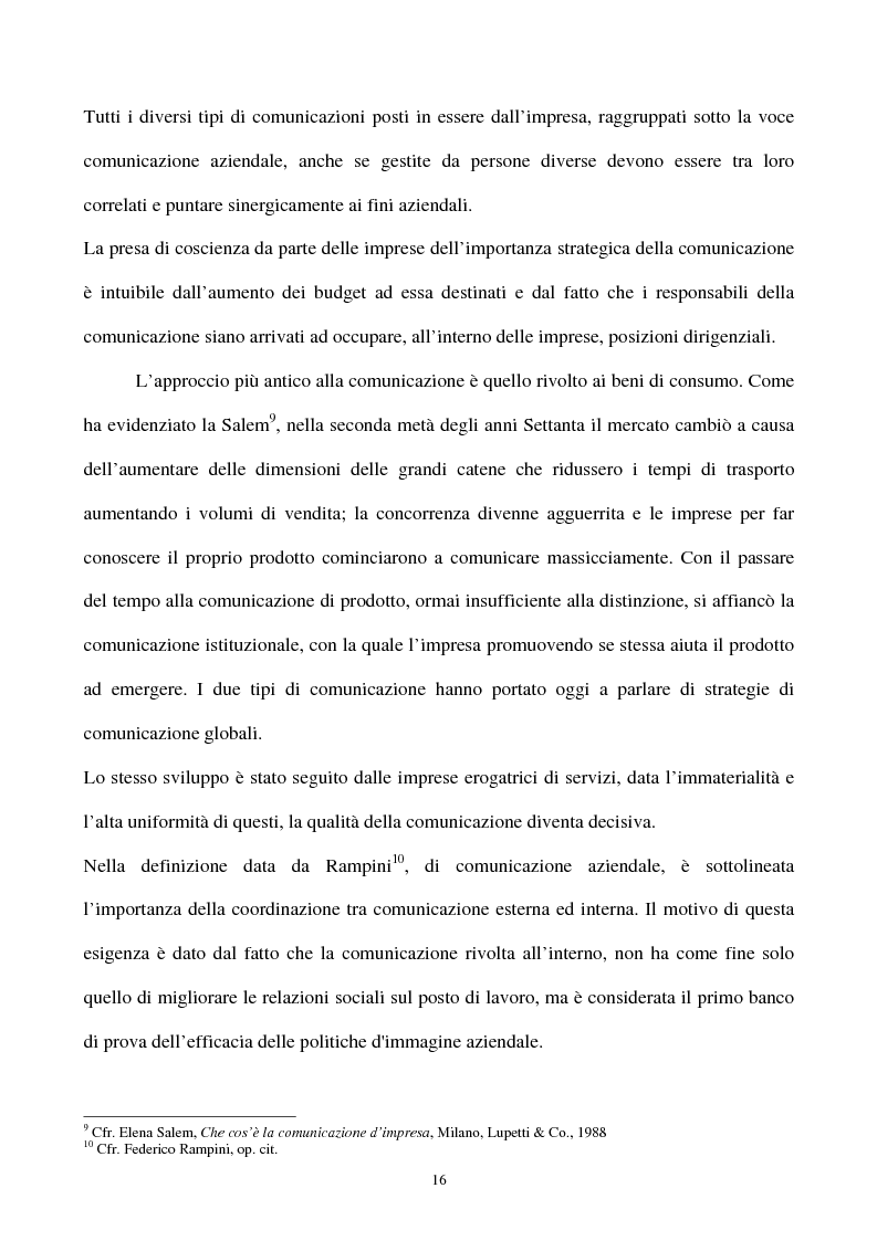 Anteprima della tesi: La gestione strategica della corporate identity, Pagina 11