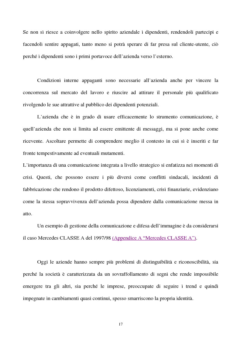 Anteprima della tesi: La gestione strategica della corporate identity, Pagina 12
