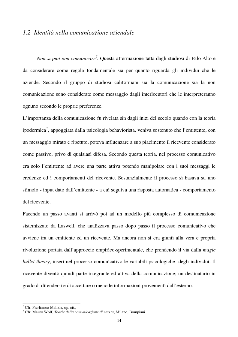 Anteprima della tesi: La gestione strategica della corporate identity, Pagina 9