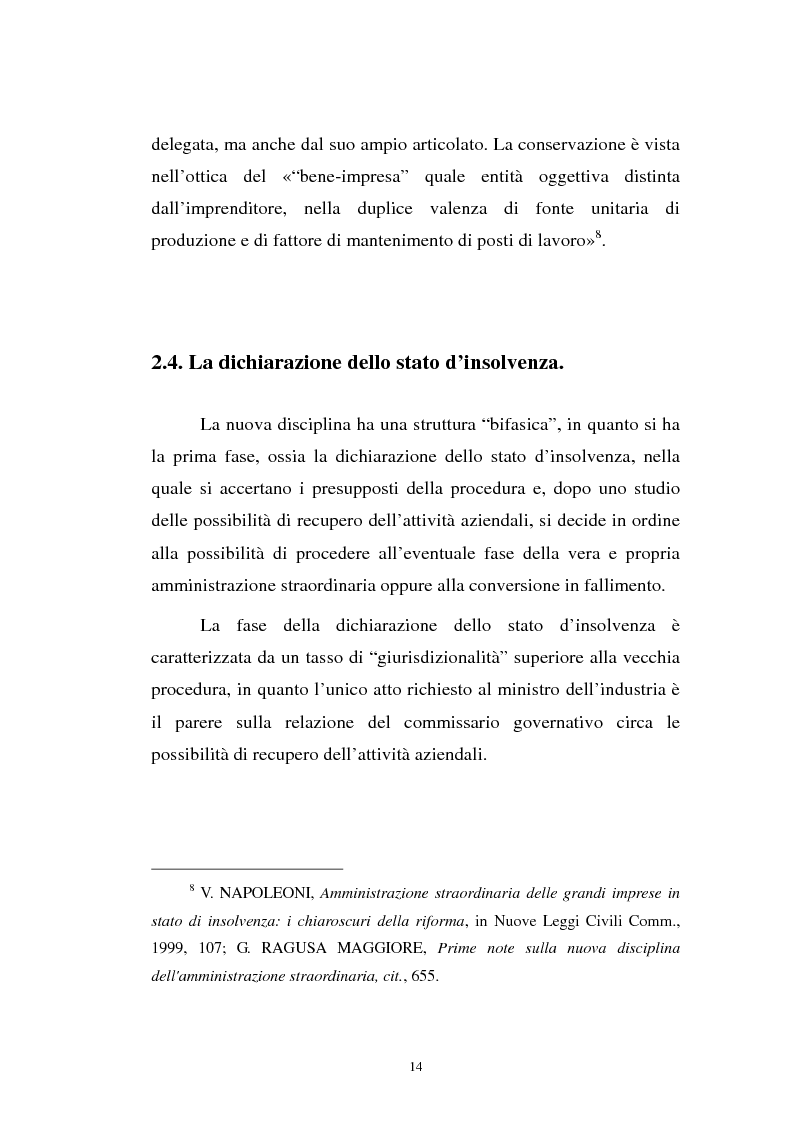 Anteprima della tesi: La revocatoria nel fallimento e nell'amministrazione straordinaria delle grandi imprese in stato d'insolvenza, Pagina 10