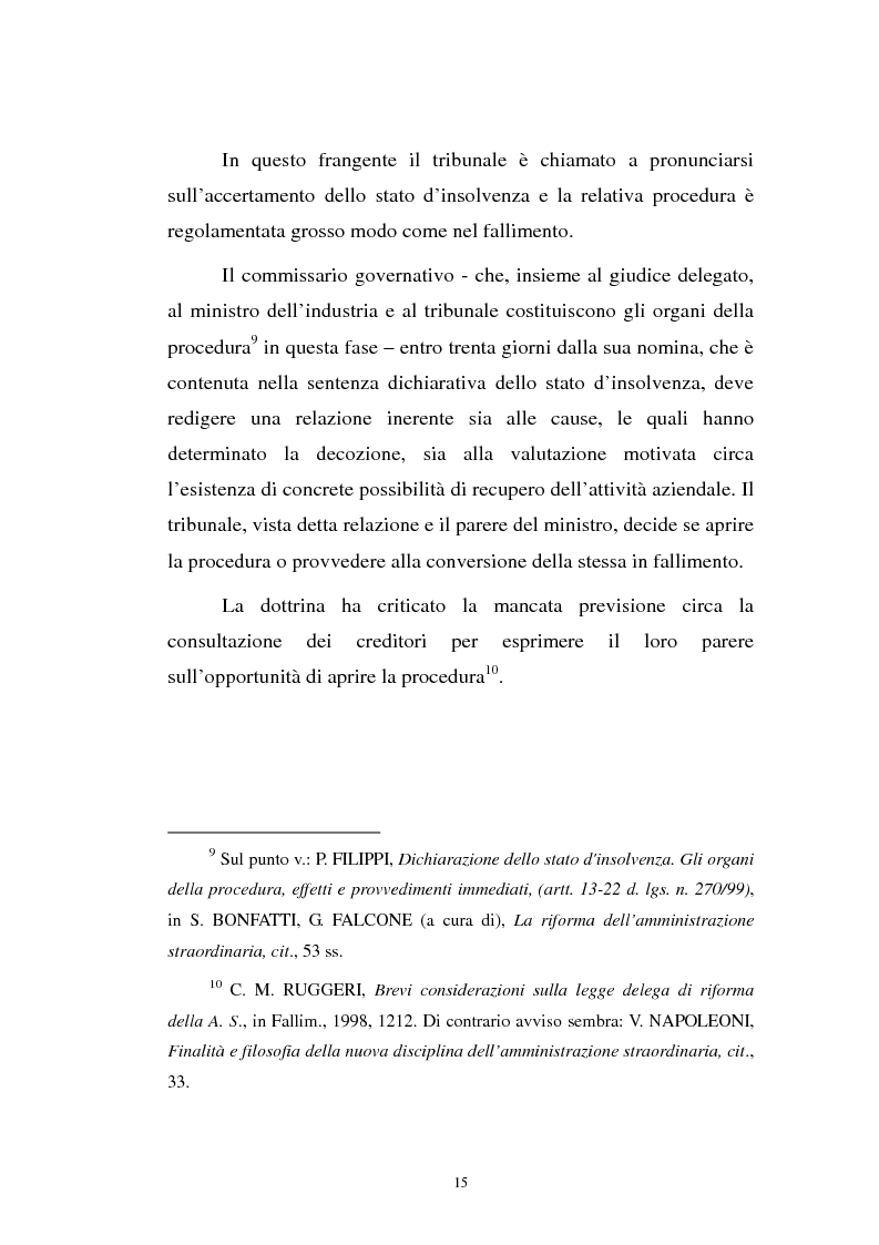 Anteprima della tesi: La revocatoria nel fallimento e nell'amministrazione straordinaria delle grandi imprese in stato d'insolvenza, Pagina 11