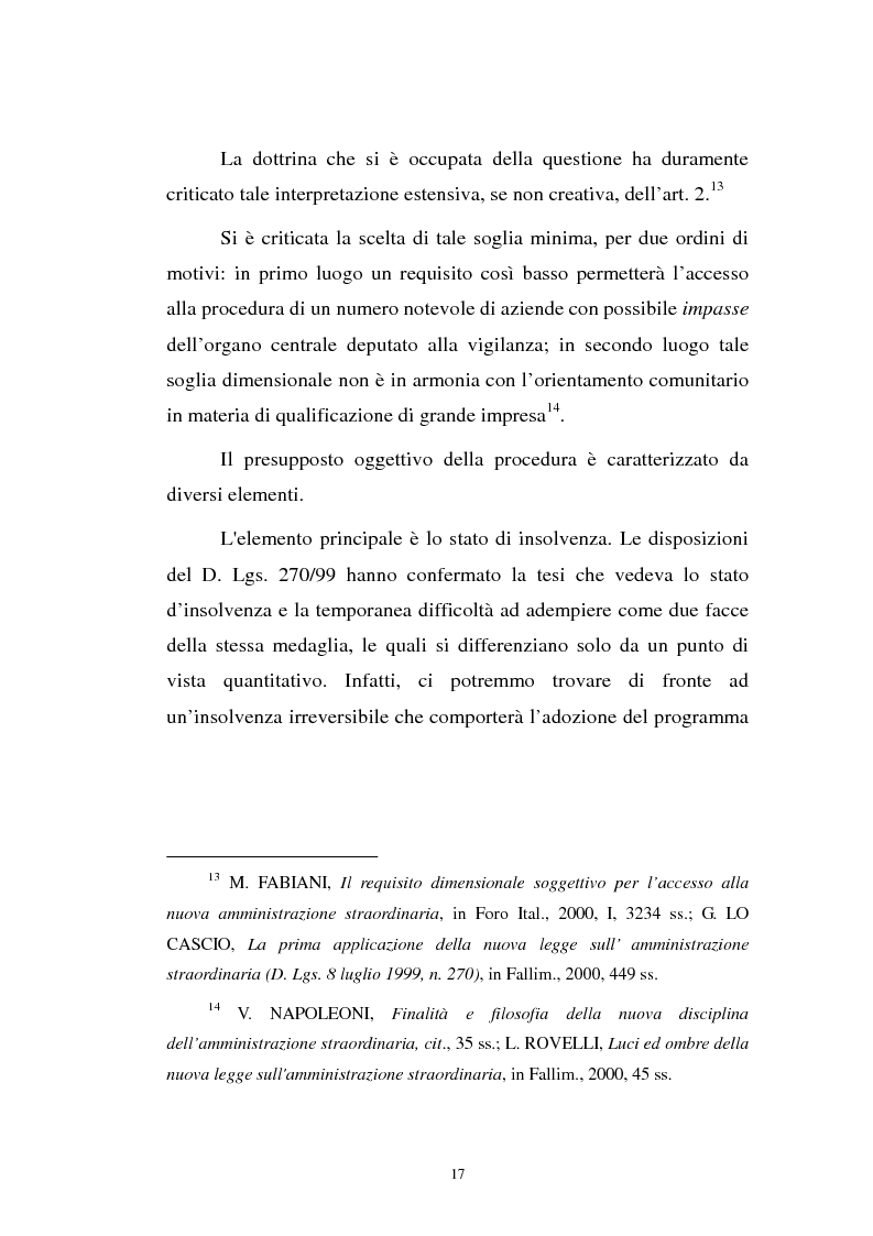 Anteprima della tesi: La revocatoria nel fallimento e nell'amministrazione straordinaria delle grandi imprese in stato d'insolvenza, Pagina 13