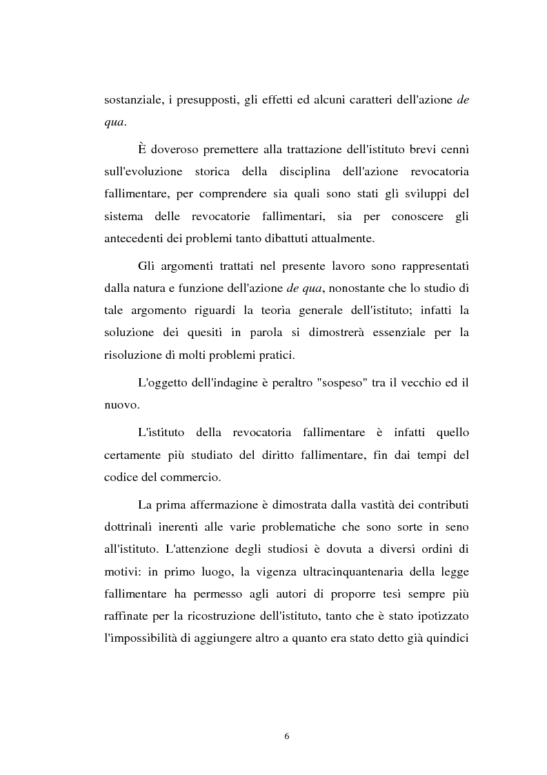 Anteprima della tesi: La revocatoria nel fallimento e nell'amministrazione straordinaria delle grandi imprese in stato d'insolvenza, Pagina 2