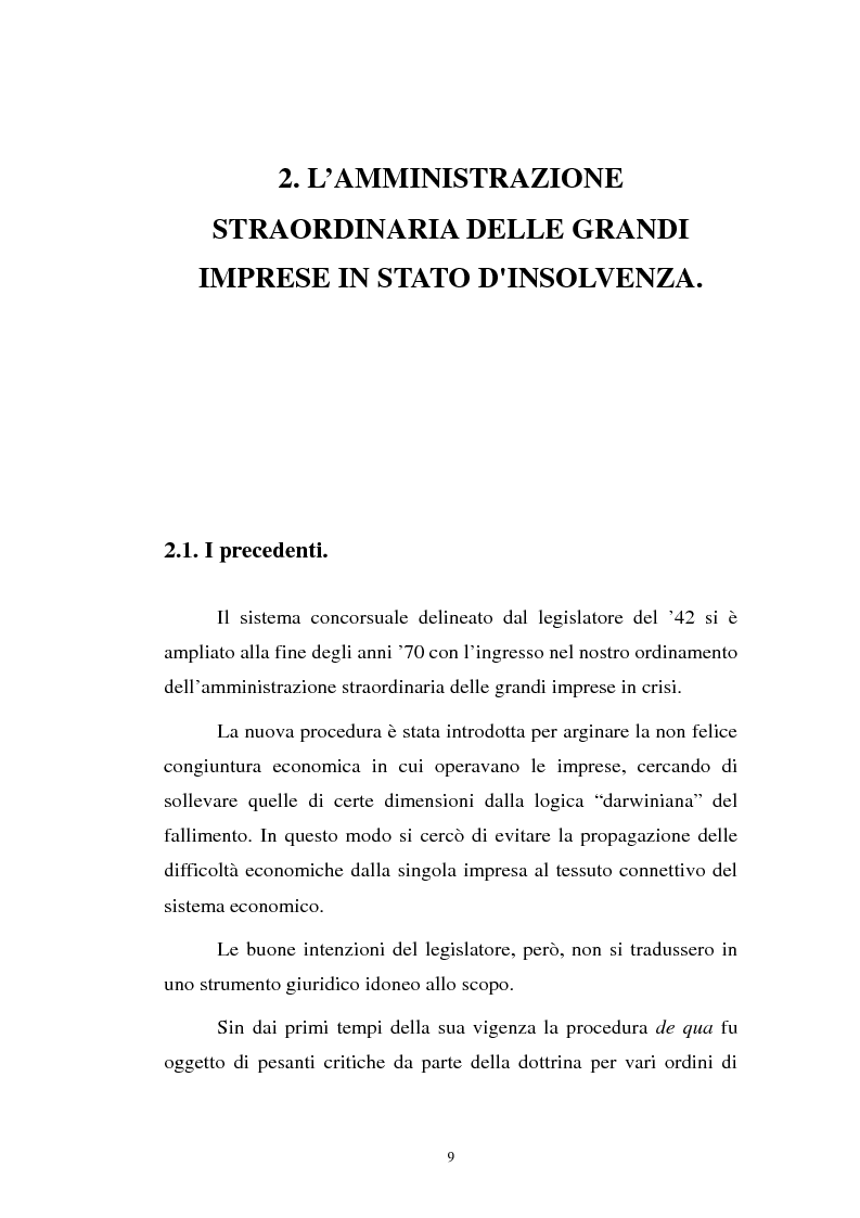 Anteprima della tesi: La revocatoria nel fallimento e nell'amministrazione straordinaria delle grandi imprese in stato d'insolvenza, Pagina 5