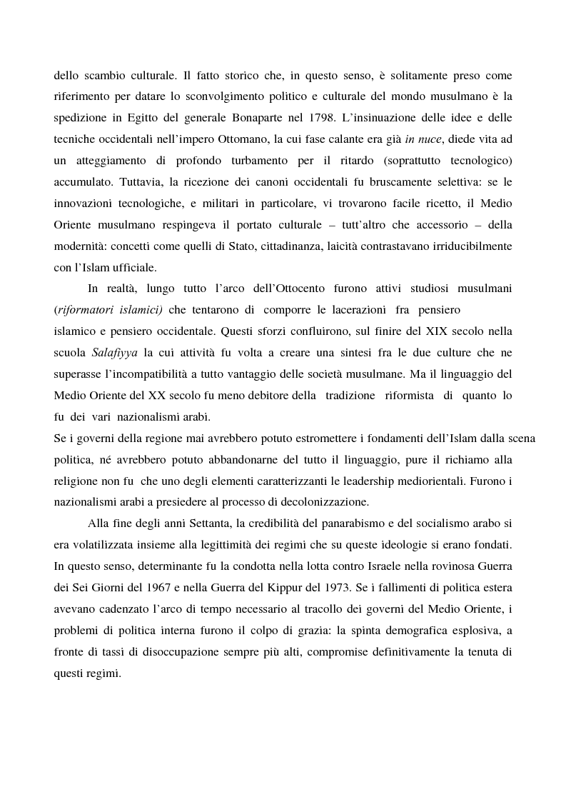Anteprima della tesi: I movimenti islamisti egiziani e la presidenza Mubarak, Pagina 15