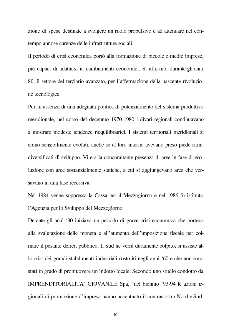 Anteprima della tesi: Vecchie e nuove strategie per lo sviluppo industriale: l'ASI di Bari e il Patto Territoriale, Pagina 11