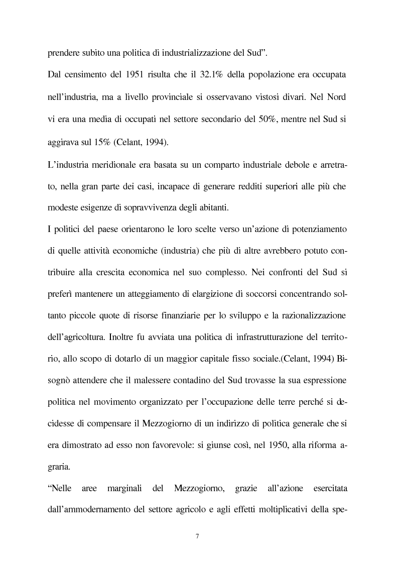 Anteprima della tesi: Vecchie e nuove strategie per lo sviluppo industriale: l'ASI di Bari e il Patto Territoriale, Pagina 8