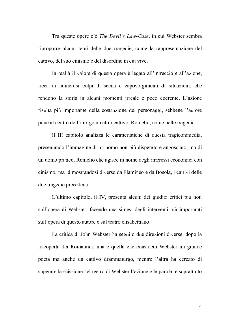 Anteprima della tesi: The Devil's Law-Case: la tragicommedia nel teatro di John Webster, Pagina 3