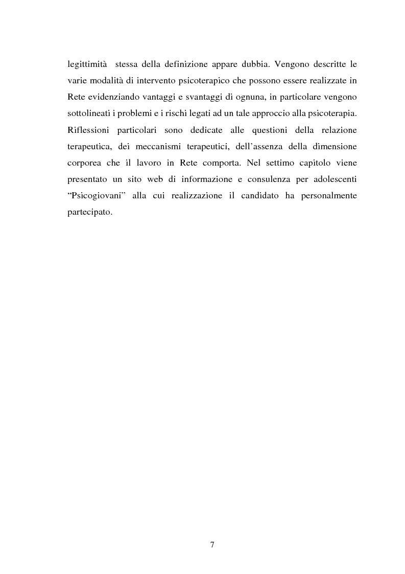 Anteprima della tesi: Internet come strumento e risorsa per lo psicologo clinico, Pagina 3