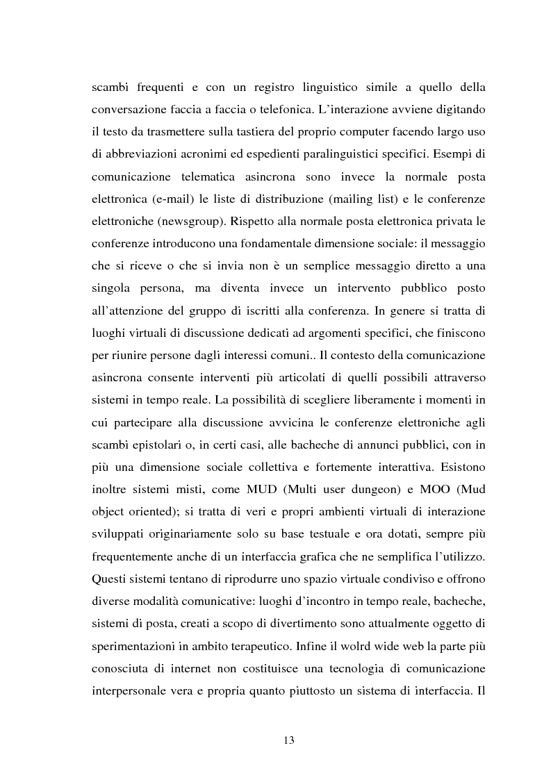 Anteprima della tesi: Internet come strumento e risorsa per lo psicologo clinico, Pagina 9
