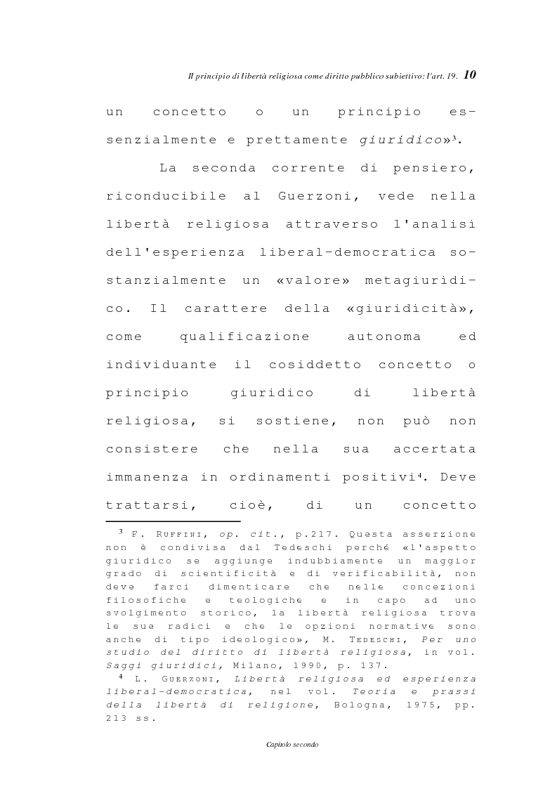 Anteprima della tesi: La libertà religiosa negli articoli 19 e 21 della Costituzione italiana, Pagina 7