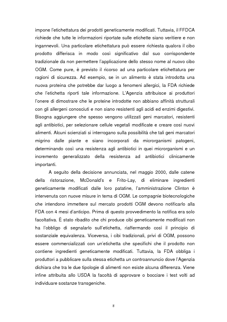 Anteprima della tesi: Biotecnologie e agribusiness: aspetti giuridici, economici e sociali, Pagina 11