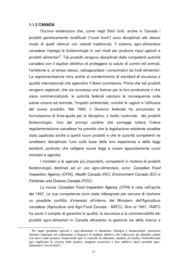 Anteprima della tesi: Biotecnologie e agribusiness: aspetti giuridici, economici e sociali, Pagina 14