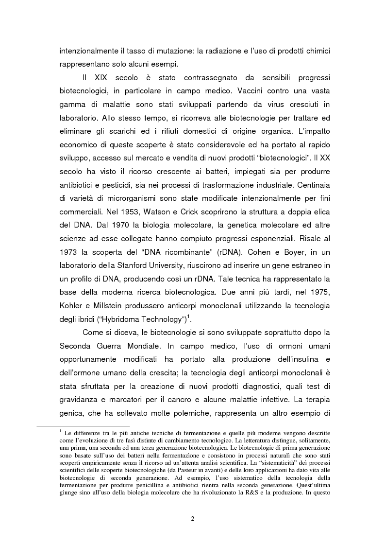 Anteprima della tesi: Biotecnologie e agribusiness: aspetti giuridici, economici e sociali, Pagina 5