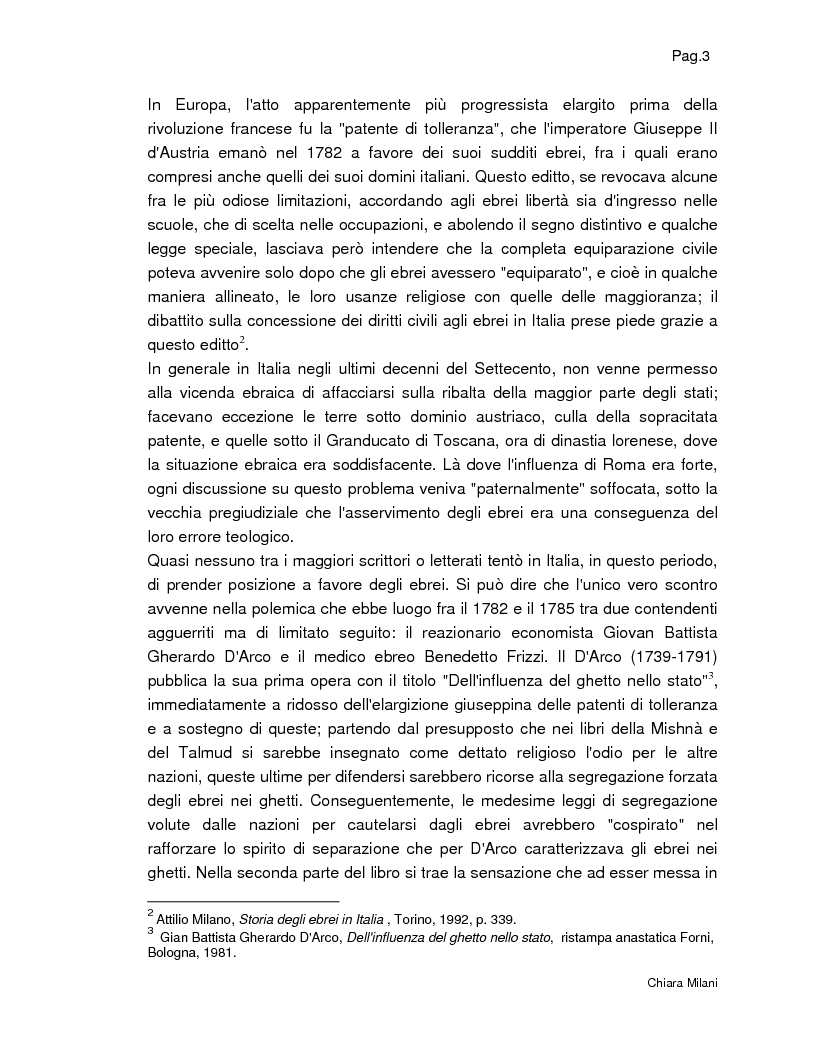 Anteprima della tesi: Gli Ebrei in Italia - Alcuni studi di ''Italia Judaica'', Pagina 3