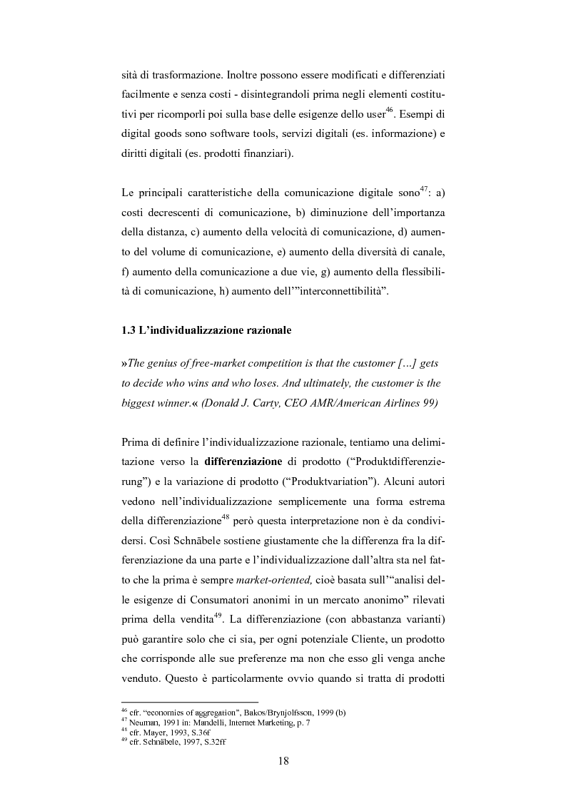 Anteprima della tesi: The One-Customer-Segment: la personalizzazione come fattore critico di successo dei servizi su Internet, Pagina 10