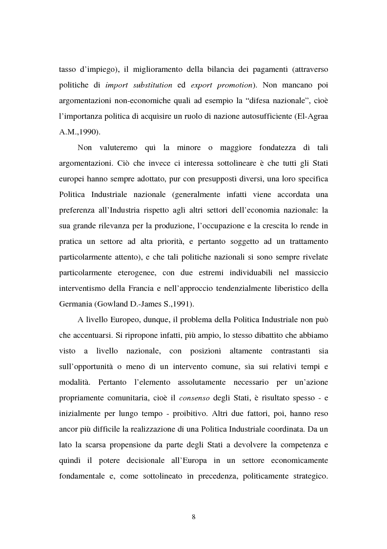 Anteprima della tesi: Le politiche industriali della Comunità Europea - Il settore tessile, Pagina 4