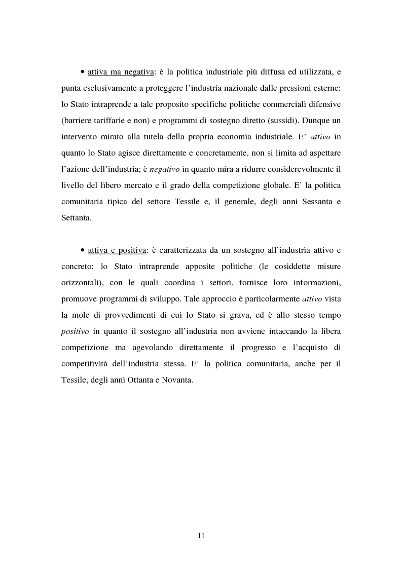 Anteprima della tesi: Le politiche industriali della Comunità Europea - Il settore tessile, Pagina 7