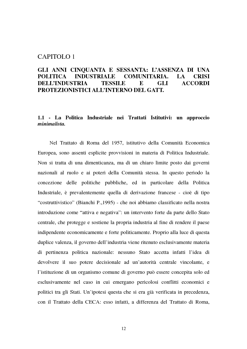 Anteprima della tesi: Le politiche industriali della Comunità Europea - Il settore tessile, Pagina 8