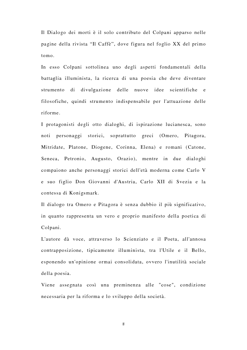 Anteprima della tesi: ''Miscuit utile dulci''. La poesia filosofica di Giuseppe Colpani (1738-1822), Pagina 7