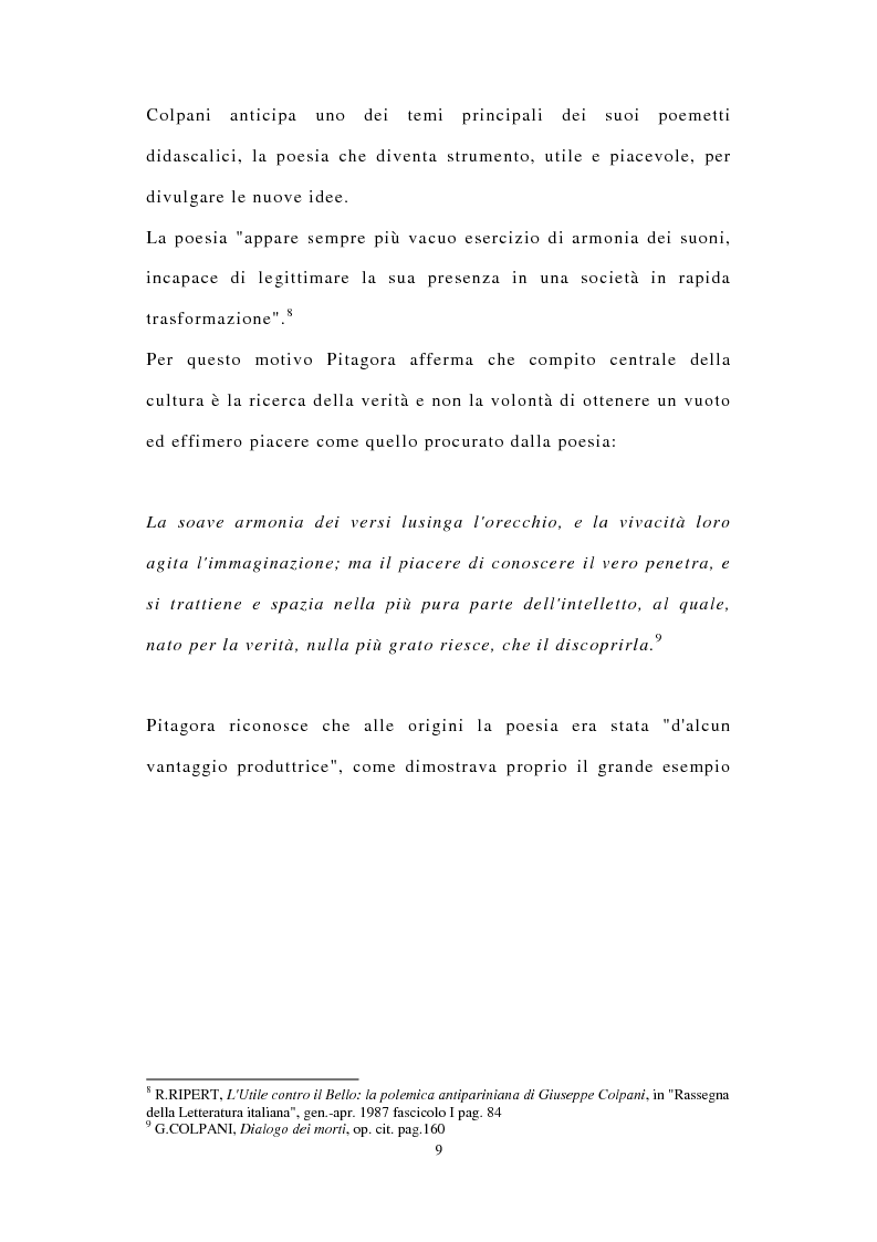 Anteprima della tesi: ''Miscuit utile dulci''. La poesia filosofica di Giuseppe Colpani (1738-1822), Pagina 8