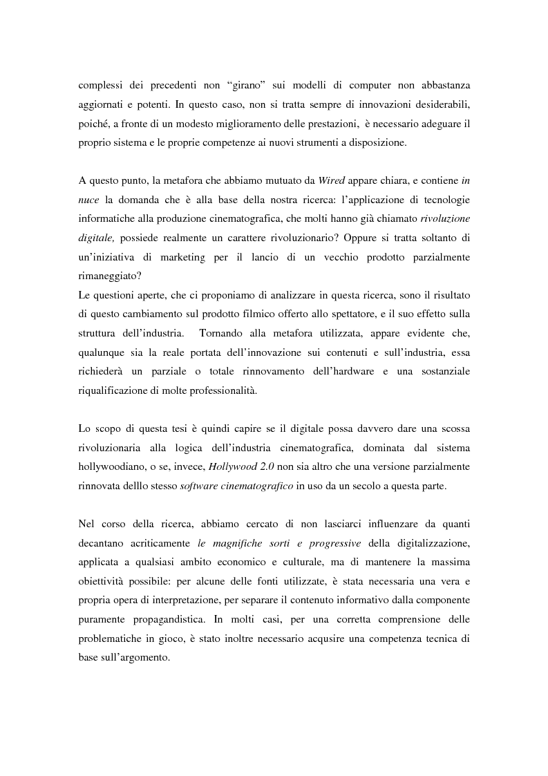 Anteprima della tesi: Hollywood 2.0: la produzione cinematografica nell'era digitale, Pagina 3