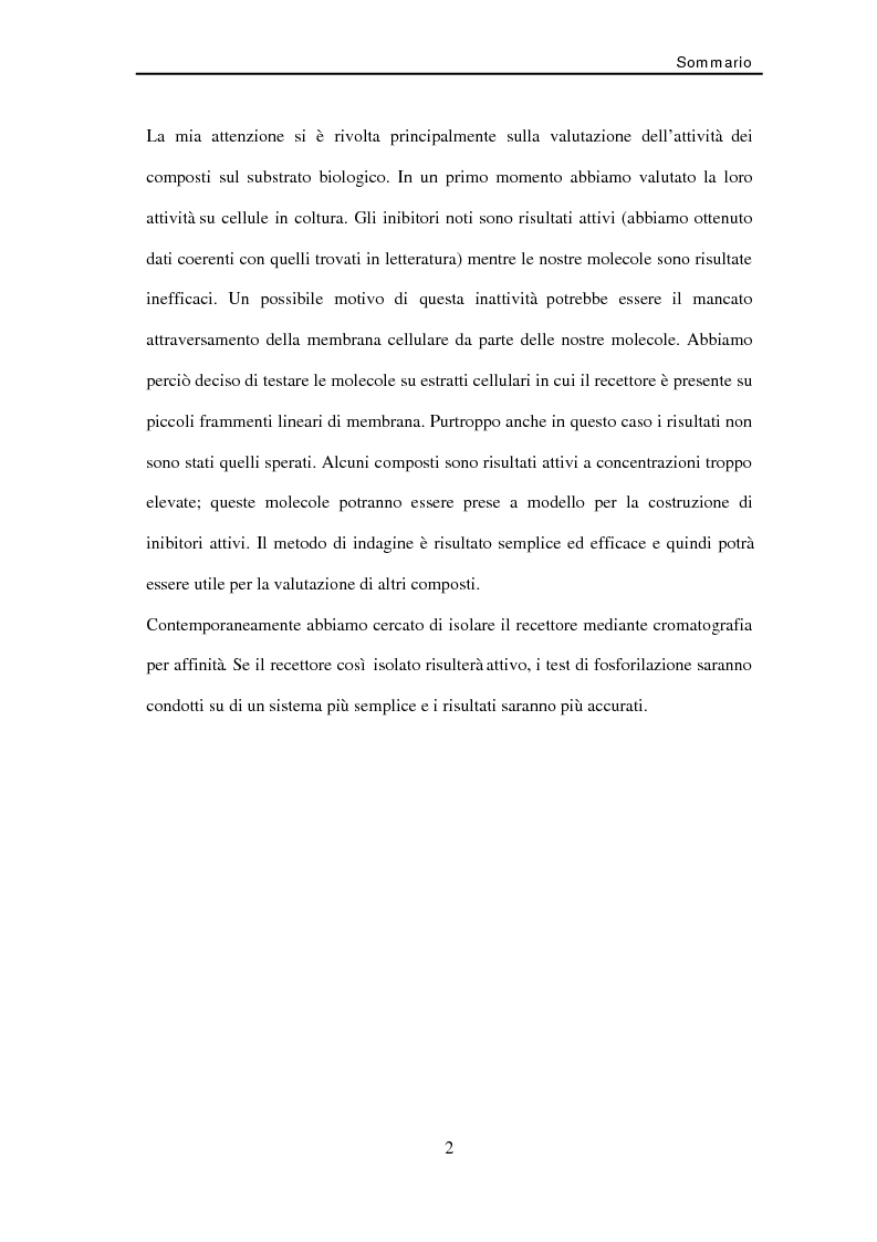 Anteprima della tesi: Studio di nuovi inibitori dell'attività tirosina chinasica associata all'Egfr, Pagina 2