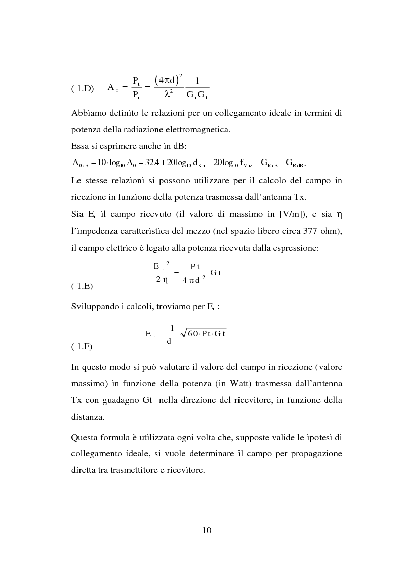 Anteprima della tesi: Sviluppo ed implementazione software di metodi UTD ray-tracing di previsione di propagazione elettromagnetica nel campo della telefonia cellulare in ambiente urbano, Pagina 9