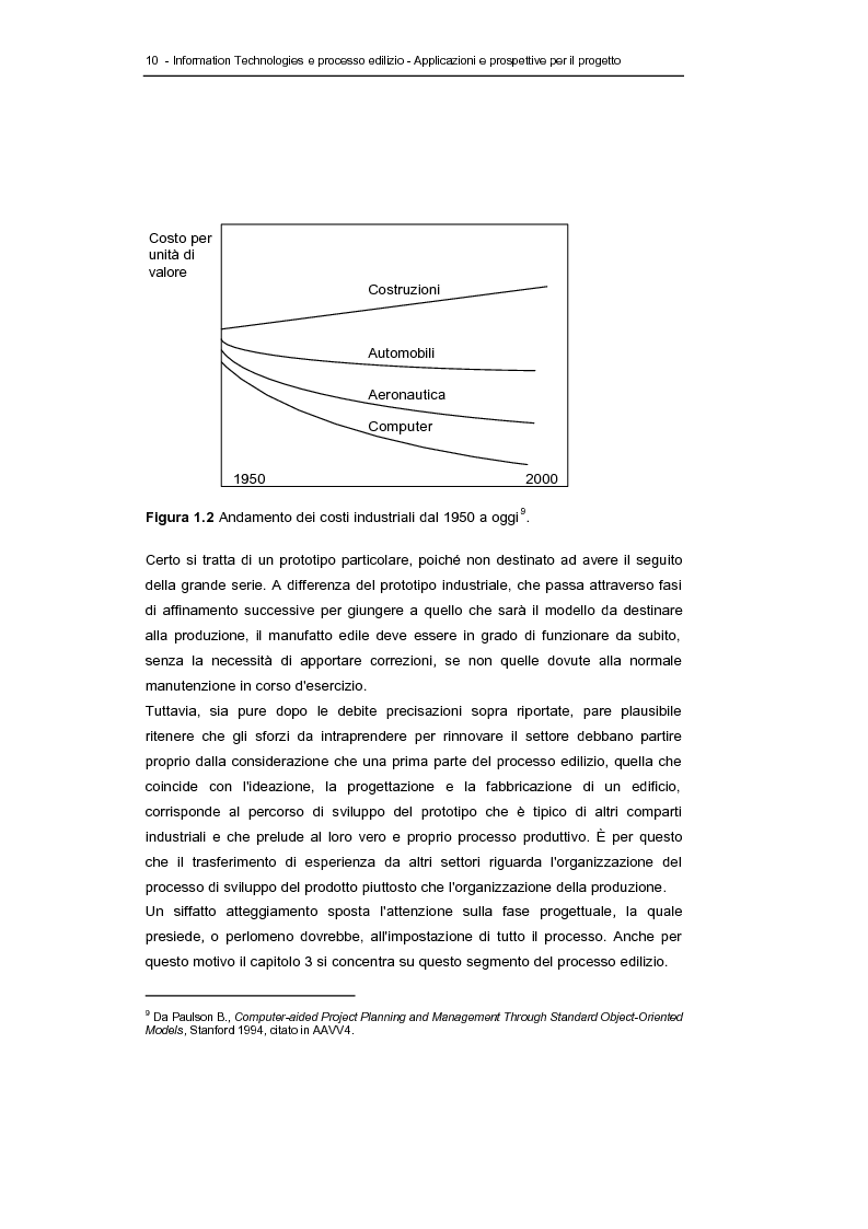 Anteprima della tesi: Information technologies e processo edilizio - Applicazioni e prospettive per il progetto, Pagina 10