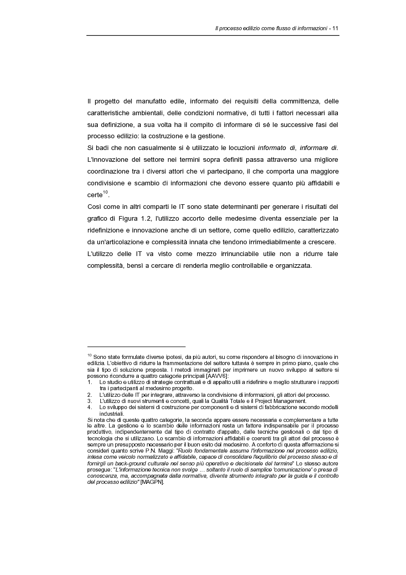 Anteprima della tesi: Information technologies e processo edilizio - Applicazioni e prospettive per il progetto, Pagina 11