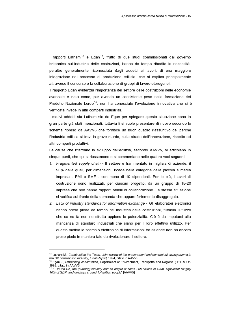 Anteprima della tesi: Information technologies e processo edilizio - Applicazioni e prospettive per il progetto, Pagina 15