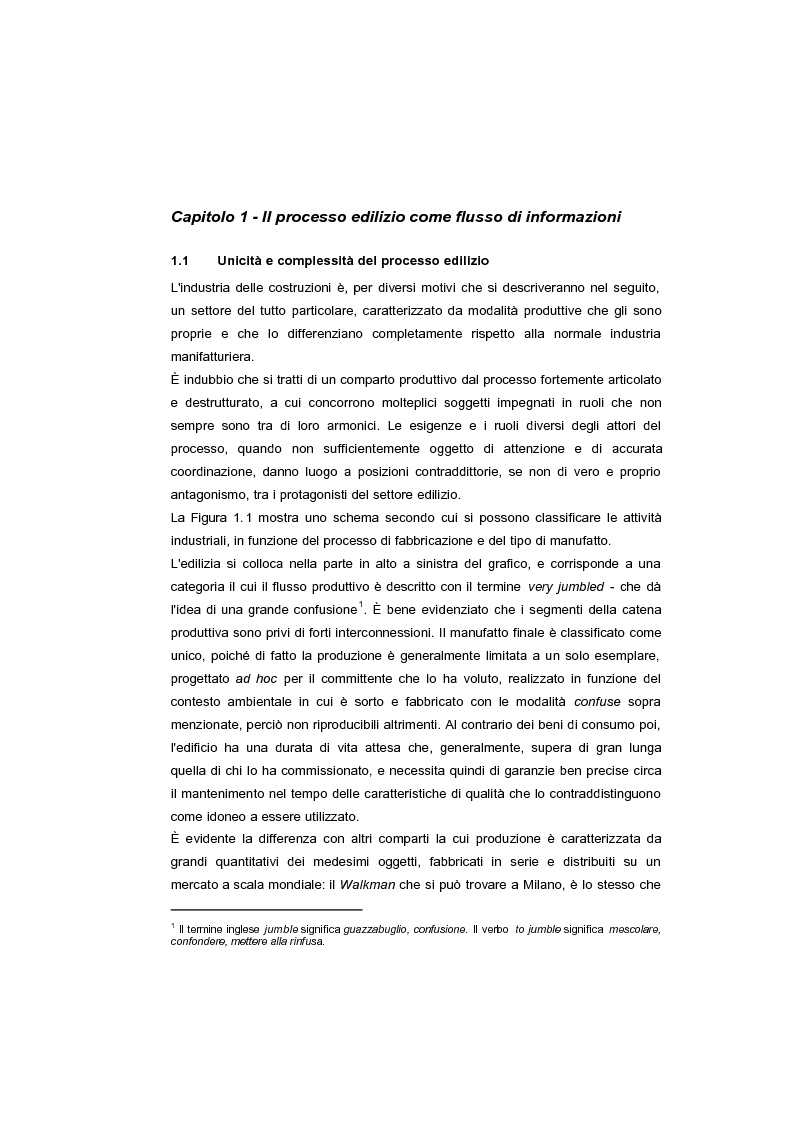 Anteprima della tesi: Information technologies e processo edilizio - Applicazioni e prospettive per il progetto, Pagina 5