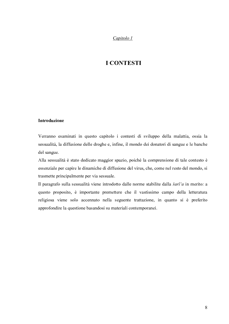 Anteprima della tesi: Hiv e Aids in Egitto: materiali per la prevenzione. Un approccio culturale, Pagina 8